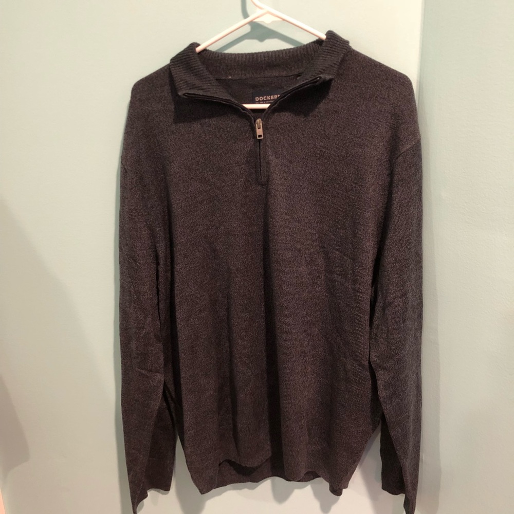 NWT Dockers Classic-Fit Marled Quarter-Zip Sweater